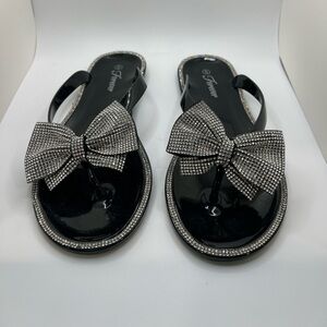 Forever - Bling Bows Flipflop Sliders